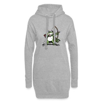 Archer grenouille Tir à l’arc Sport - Sweat-shirt à capuche long Femme - gris chiné - Devant