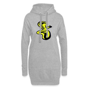 Saxophone - Sweat-shirt à capuche long Femme - gris chiné - Devant