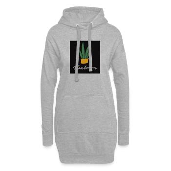 Pflanzendesign - Hoodie-Kleid - Grau meliert - Vorne