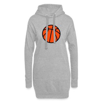 Basketbal Basket-ball basket - Sweat-shirt à capuche long Femme - gris chiné - Devant