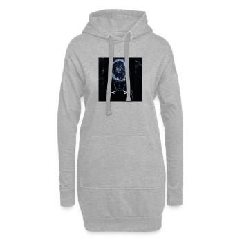 7b - Sweat-shirt à capuche long Femme - gris chiné - Devant