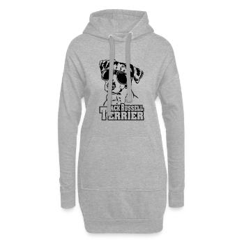 JACK RUSSELL TERRIER cool lunettes de soleil chiens chien - Sweat-shirt à capuche long Femme - gris chiné - Devant