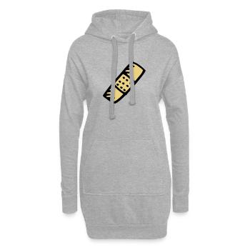 pflaster_2c - Hoodie-Kleid - Grau meliert - Vorne