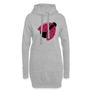 Porte-bonheur coccinelle | Vectorgraphique - Sweat-shirt à capuche long Femme - gris chiné - Devant