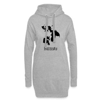 Halsnoy - Hoodie-Kleid - Grau meliert - Vorne