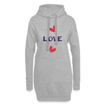 ICH HABE GERADE GEHEIRATET. Junggesellinnenabschied. HEILIGER VALENTINSTAG. PAAR - Hoodie-Kleid - Grau meliert - Vorne