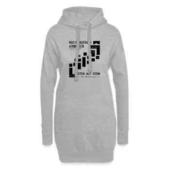Ouvrier de la construction en bâtiment maçon - Sweat-shirt à capuche long Femme - gris chiné - Devant