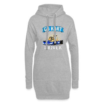 GO KART DRIVER - Sweat-shirt à capuche long Femme - gris chiné - Devant