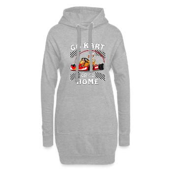 GO KART OR GO HOME - Hoodie-Kleid - Grau meliert - Vorne