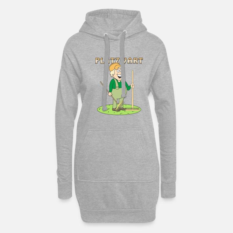 MENSCH COMIC PLATZWART - Hoodie-Kleid - Grau meliert