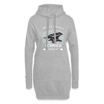 AMBOSS WEIL ES EINFACH EINEN GUTEN SCHMIED BRAUCHT - Hoodie-Kleid - Grau meliert - Vorne