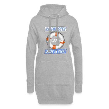 BADEMEISTER IMMER IM RECHT - Hoodie-Kleid - Grau meliert - Vorne