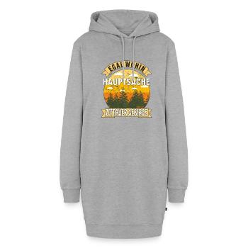 HAUPTSACHE ZITTAUER GEBIRGE - Hoodie-Kleid - Grau meliert - Vorne