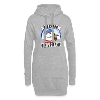 MÖWE MOIN FLITZPIEPEN - Hoodie-Kleid - Grau meliert - Vorne