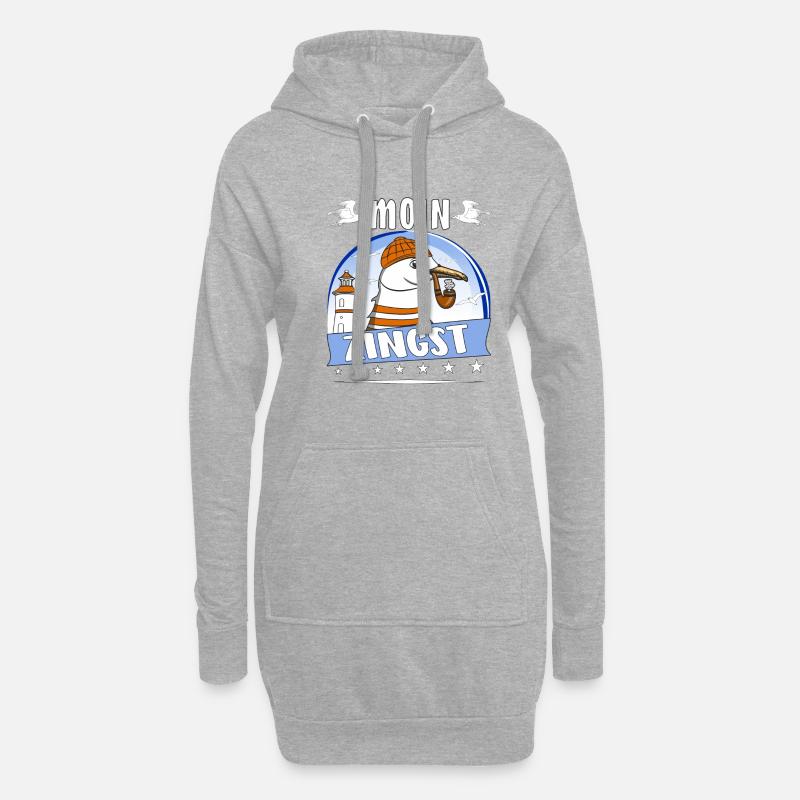 MÖWE MOIN ZINGST - Hoodie-Kleid - Grau meliert
