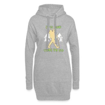 IL EST MAINTENANT TEMPS D’Y ALLER - Sweat-shirt à capuche long Femme - gris chiné - Devant