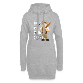 ZIMMERMANN HOLZ IST MEINE STÄRKE - Hoodie-Kleid - Grau meliert - Vorne