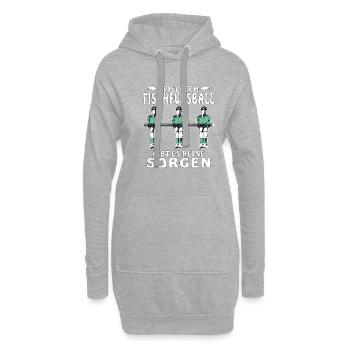 SPIELE ICH TISCHFUSSBALL GIBT ES KEINE SORGEN - Hoodie-Kleid - Grau meliert - Vorne
