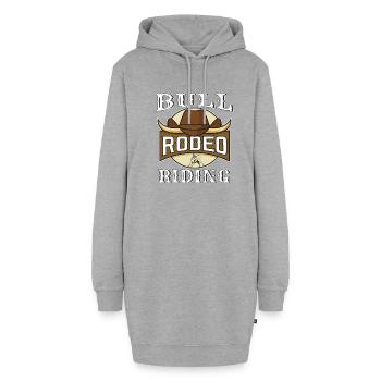 RODEO BULL RIDING - Hoodie-Kleid - Grau meliert - Vorne
