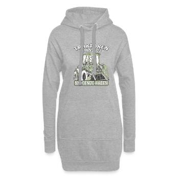 TRAKTOREN KANNST DU NIE GENUG HABEN - Hoodie-Kleid - Grau meliert - Vorne