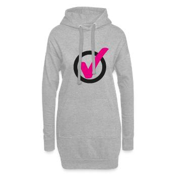 Tick Check mark sign - Hoodie Dress - heather grey - Front
