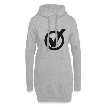 Tick Check mark sign - Hoodie Dress - heather grey - Front