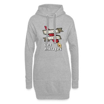 LEHRER HELD DES ALLTAGES - Hoodie-Kleid - Grau meliert - Vorne
