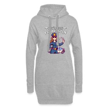 ZUKÜNFTIGE POLIZISTIN - Hoodie-Kleid - Grau meliert - Vorne