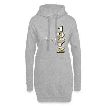 GEBURTSTAG JAHRESZAHL 1972 - Hoodie-Kleid - Grau meliert - Vorne
