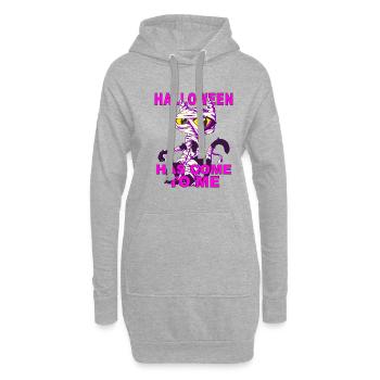 HALLOWEEN EST VENU À MOI - Sweat-shirt à capuche long Femme - gris chiné - Devant