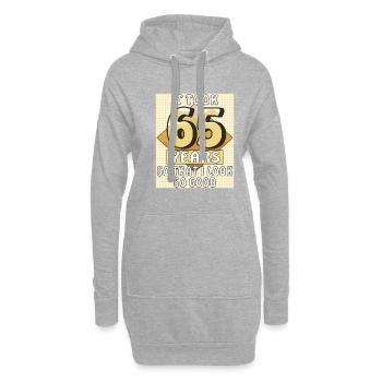 IL A FALLU 65 ANS - Sweat-shirt à capuche long Femme - gris chiné - Devant