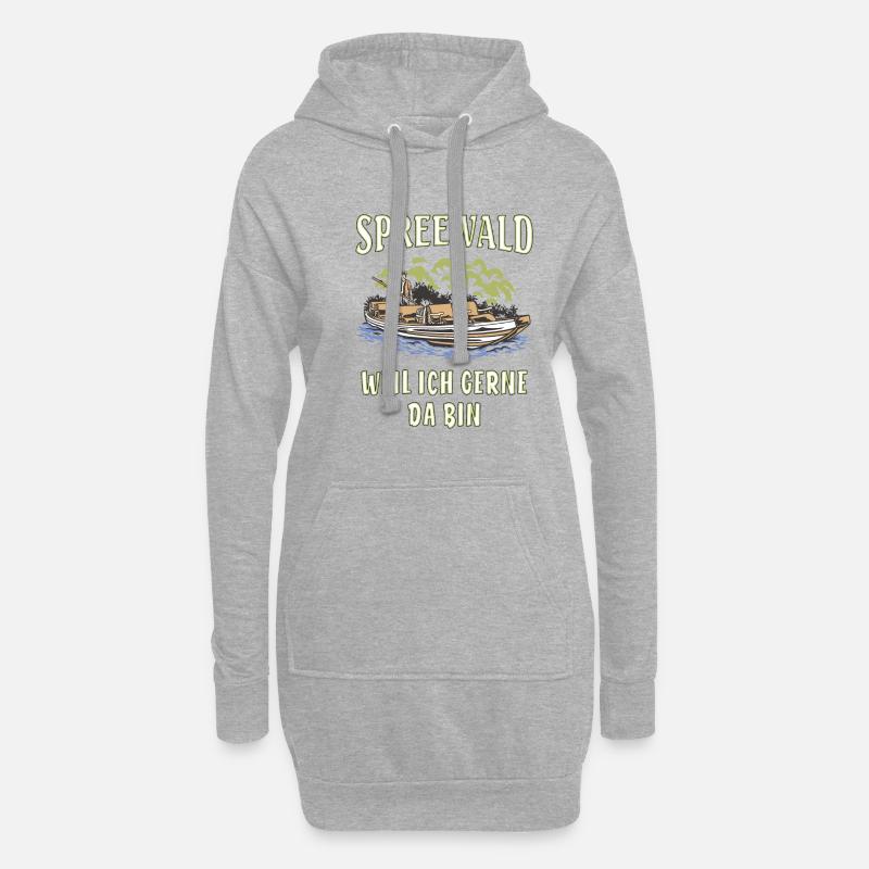 SPREEWALD WEIL ICH GERNE DA BIN - Hoodie-Kleid - Grau meliert