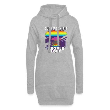 LES ARMES À FEU INTERDISENT AUX GENS D’AIMER - Sweat-shirt à capuche long Femme - gris chiné - Devant