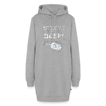 HÉLICOPTÈRE PAS SI PROFOND - Sweat-shirt à capuche long Femme - gris chiné - Devant