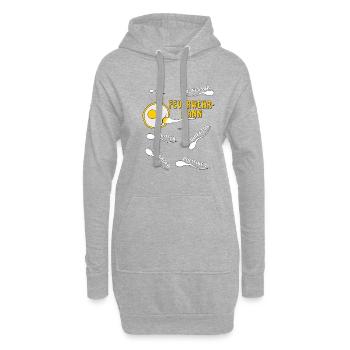 POMPIER - Sweat-shirt à capuche long Femme - gris chiné - Devant