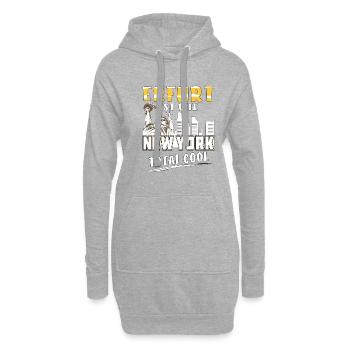 ERFURT EST COMME NEW YORK - Sweat-shirt à capuche long Femme - gris chiné - Devant