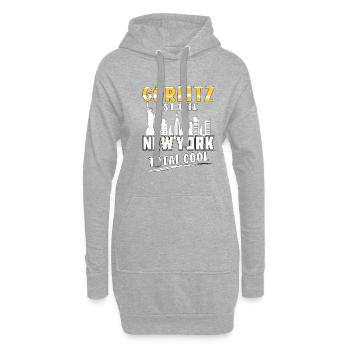 GÖRLITZ EST COMME NEW YORK - Sweat-shirt à capuche long Femme - gris chiné - Devant