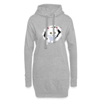 KATZE W - Hoodie-Kleid - Grau meliert - Vorne