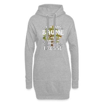 ICH MAG BÄUME - Hoodie-Kleid - Grau meliert - Vorne
