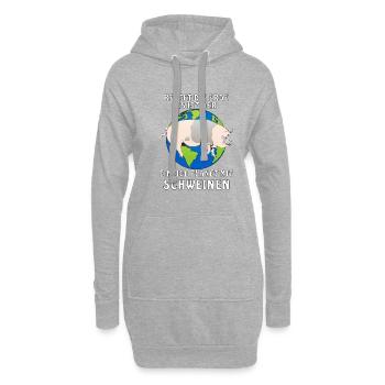 RETTET DIE ERDE ES IST DER EINZIGE PLANET MIT - Hoodie-Kleid - Grau meliert - Vorne