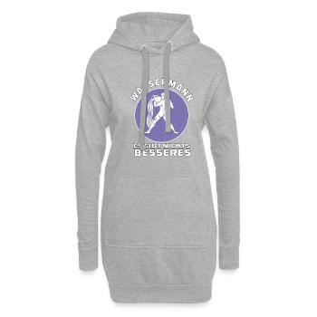 WASSERMANN ES GIBT NICHTS BESSERES - Hoodie-Kleid - Grau meliert - Vorne