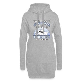 BOOT FAHREN TUT MIR GUT - Hoodie-Kleid - Grau meliert - Vorne
