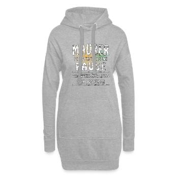 MAURER BRAUCHEN KEINE PAUSE - Hoodie-Kleid - Grau meliert - Vorne