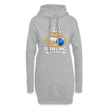 FRAU DIE BOWLING LIEBT - Hoodie-Kleid - Grau meliert - Vorne
