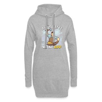 SCHMIED DAFÜR GIBT ES KEINE APP - Hoodie-Kleid - Grau meliert - Vorne
