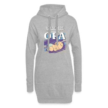 ICH WERDE OPA - Hoodie-Kleid - Grau meliert - Vorne
