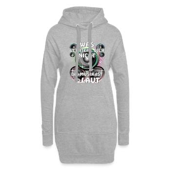 LAUTSPRECHER DIE MUSIK IST SO LAUT - Hoodie-Kleid - Grau meliert - Vorne
