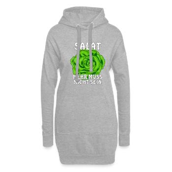 SALAT MEHR MUSS NICHT SEIN - Hoodie-Kleid - Grau meliert - Vorne