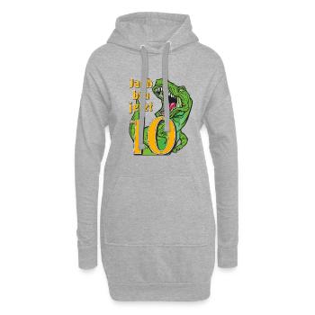 GEBURTSTAG Jaah bin jetzt 10 - Hoodie-Kleid - Grau meliert - Vorne