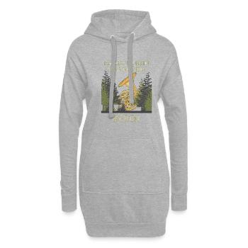 KANNST DU MEIN WALDHORN HÖREN - Hoodie-Kleid - Grau meliert - Vorne